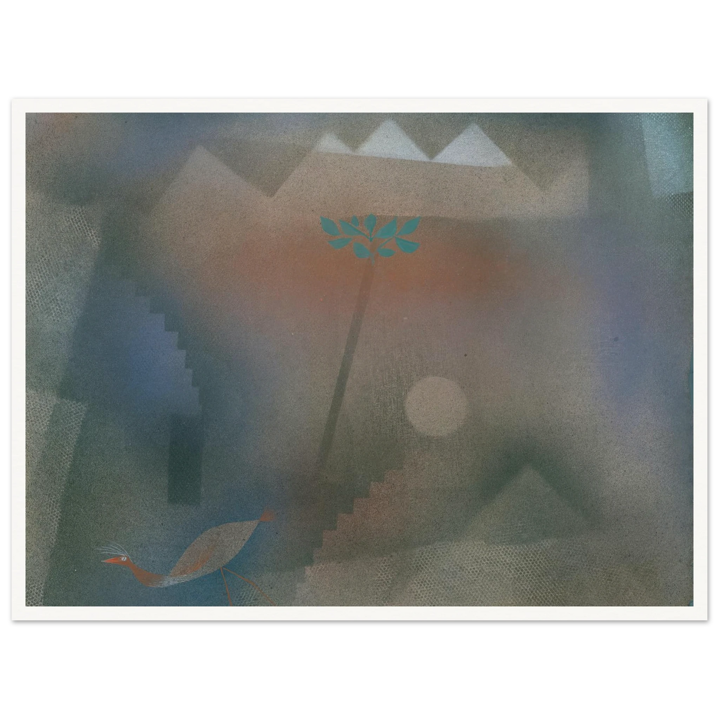 Bird Wandering Off (1926) Art Print | Paul Klee - Framed Poster - 30x40 cm / 12x16″ - Black frame