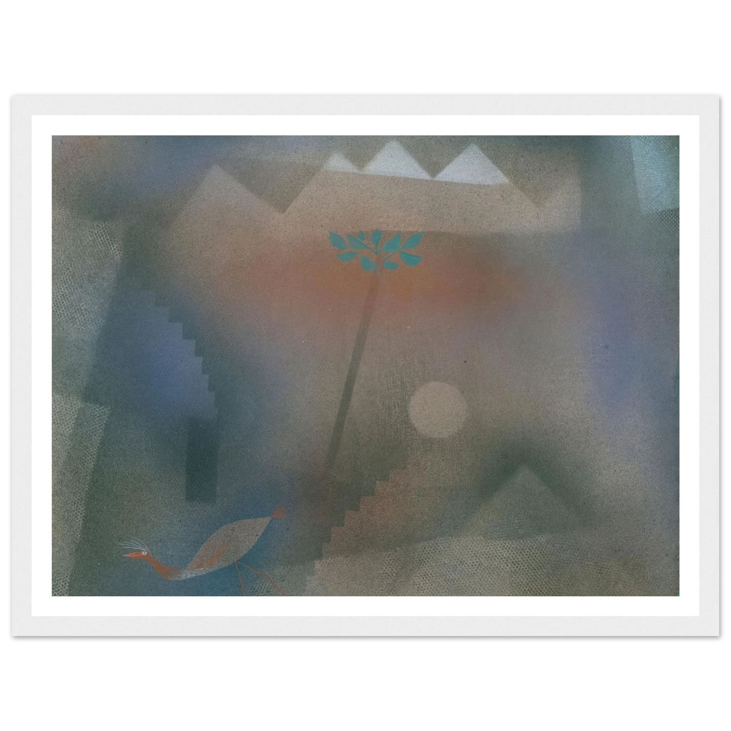 Bird Wandering Off (1926) Art Print | Paul Klee - Framed Poster - 30x40 cm / 12x16″ - Black frame