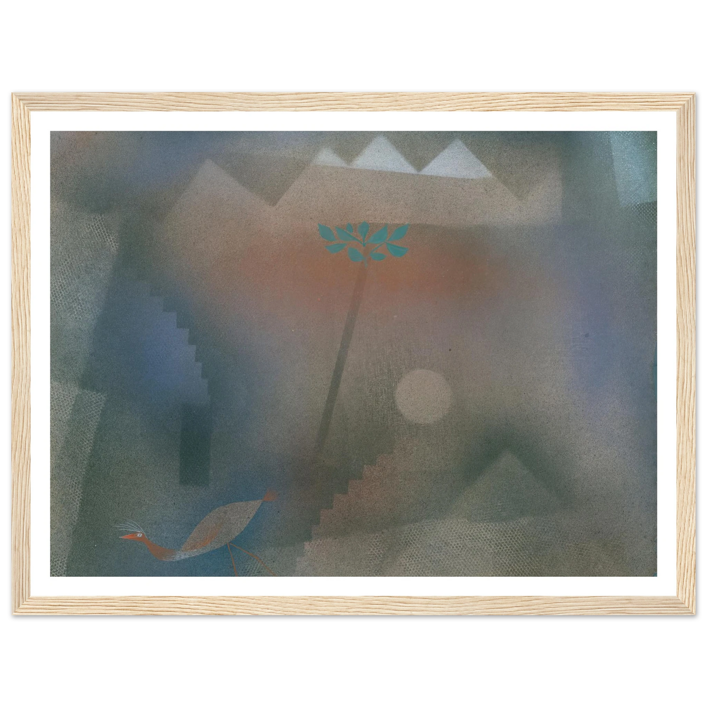 Bird Wandering Off (1926) Art Print | Paul Klee - Framed Poster - 30x40 cm / 12x16″ - Black frame