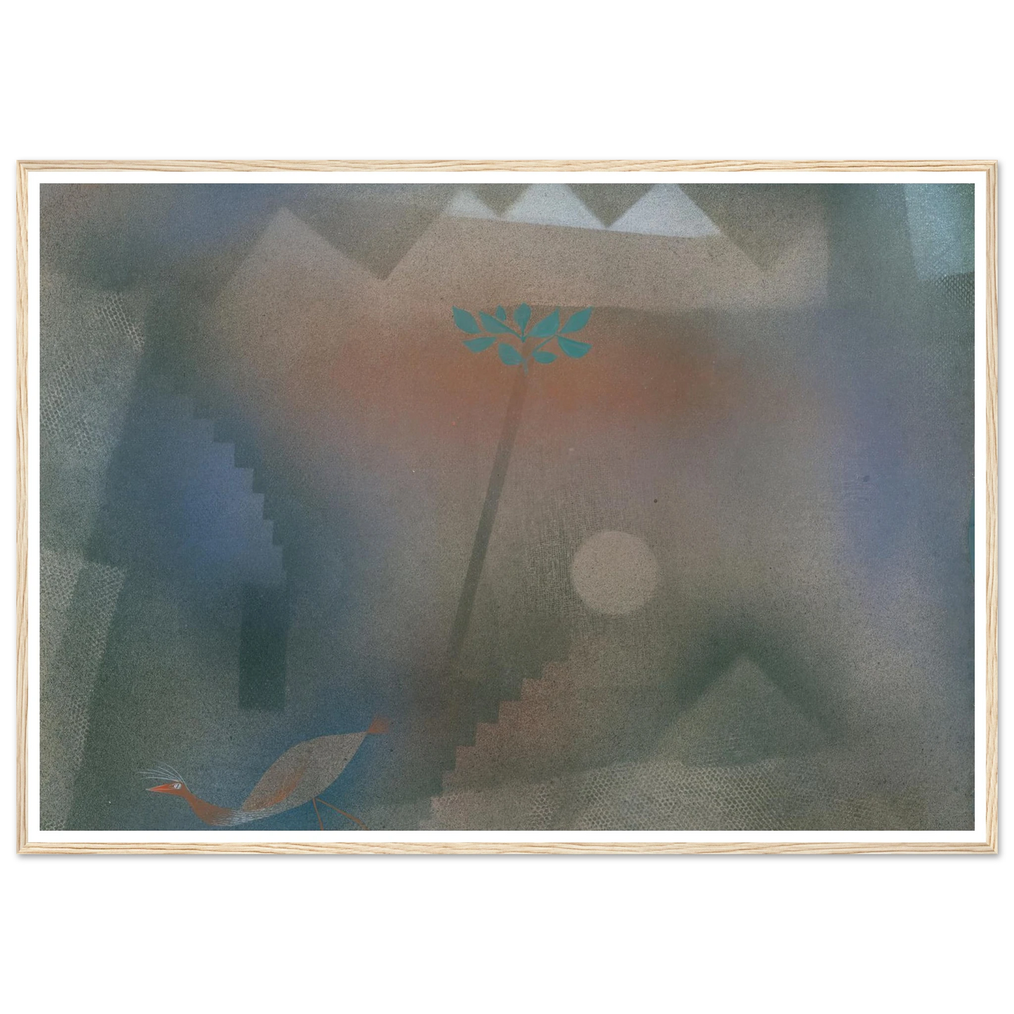 Bird Wandering Off (1926) Art Print | Paul Klee - Framed Poster - 30x40 cm / 12x16″ - Black frame