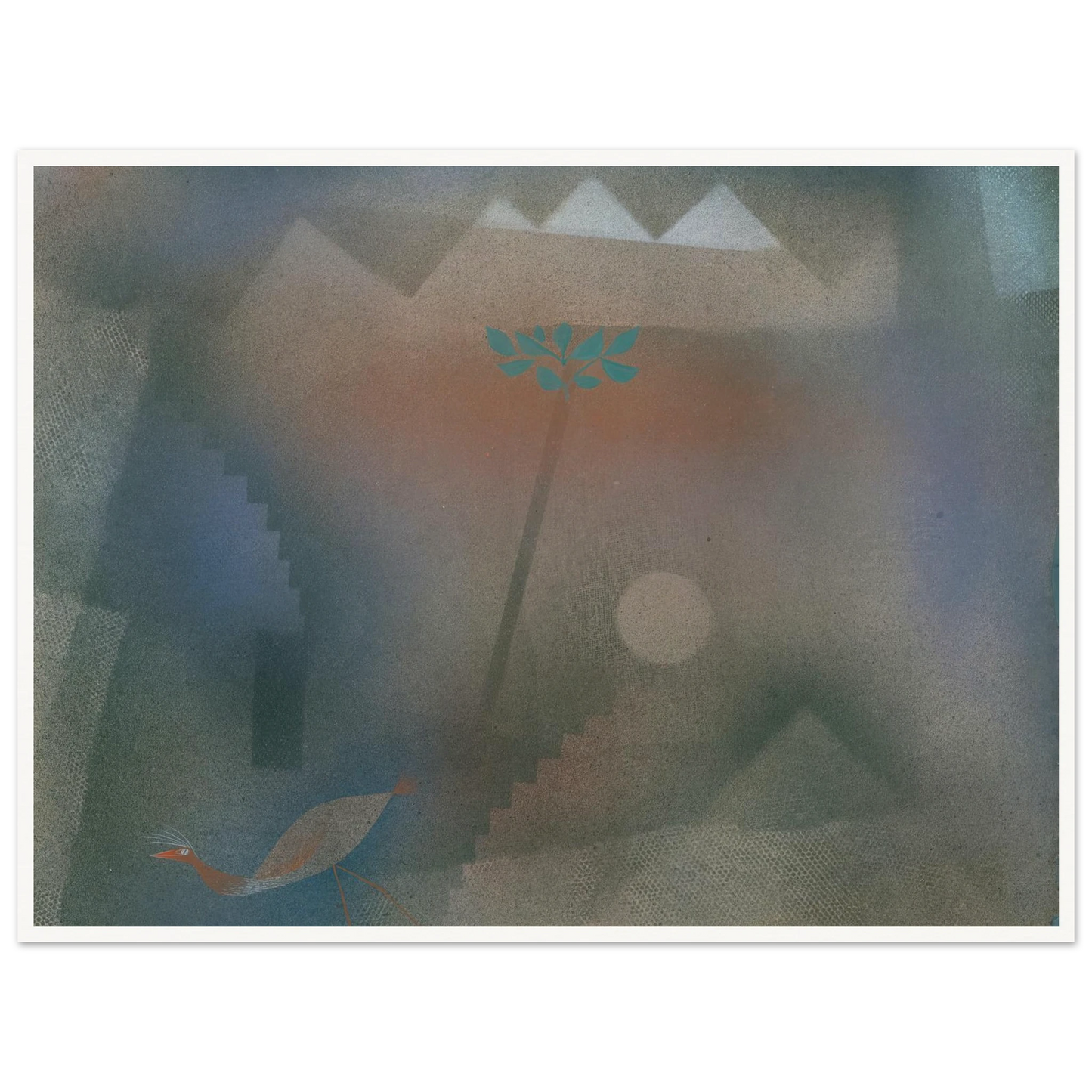 Bird Wandering Off (1926) Art Print | Paul Klee - Framed Poster - 30x40 cm / 12x16″ - Black frame