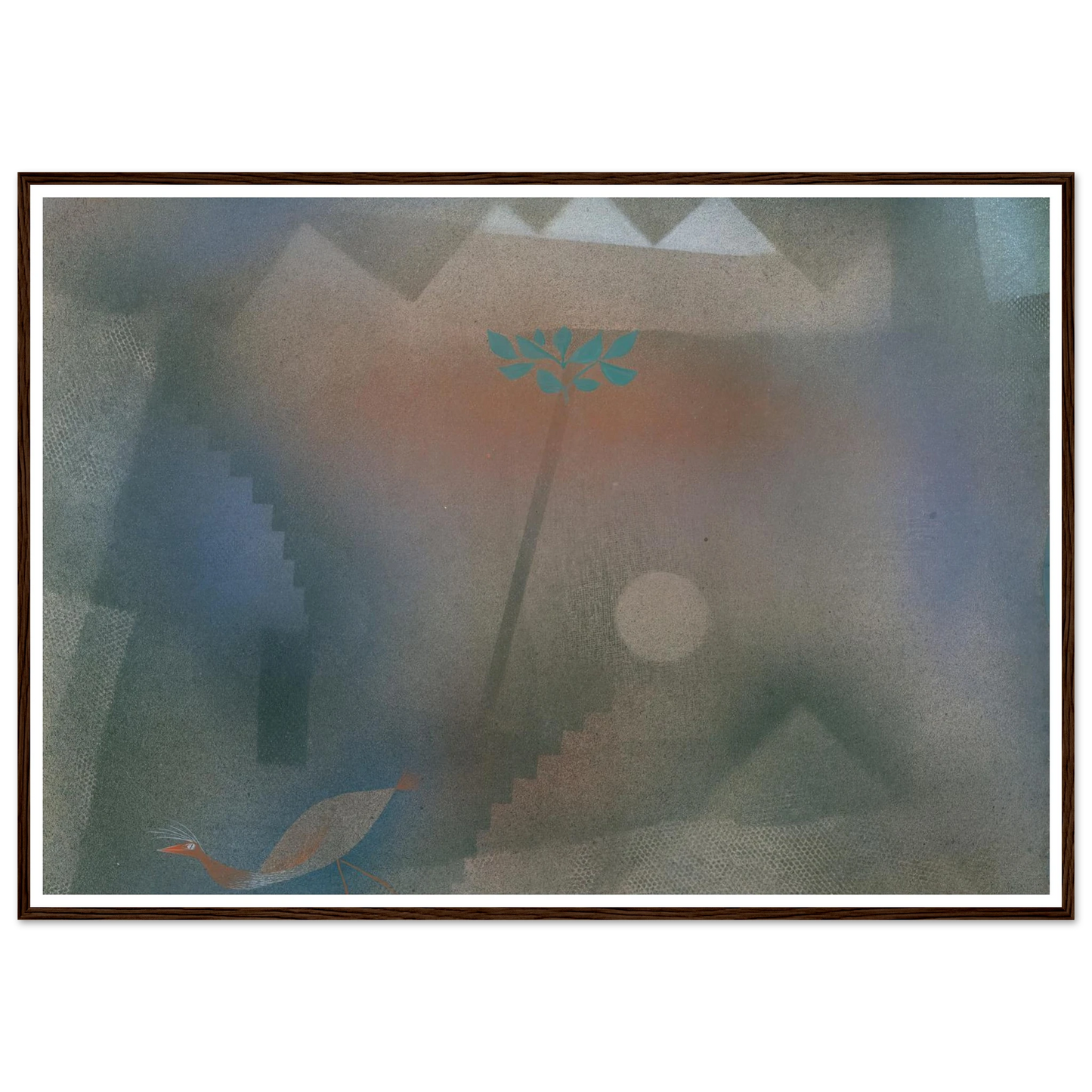 Bird Wandering Off (1926) Art Print | Paul Klee - Framed Poster - 30x40 cm / 12x16″ - Black frame