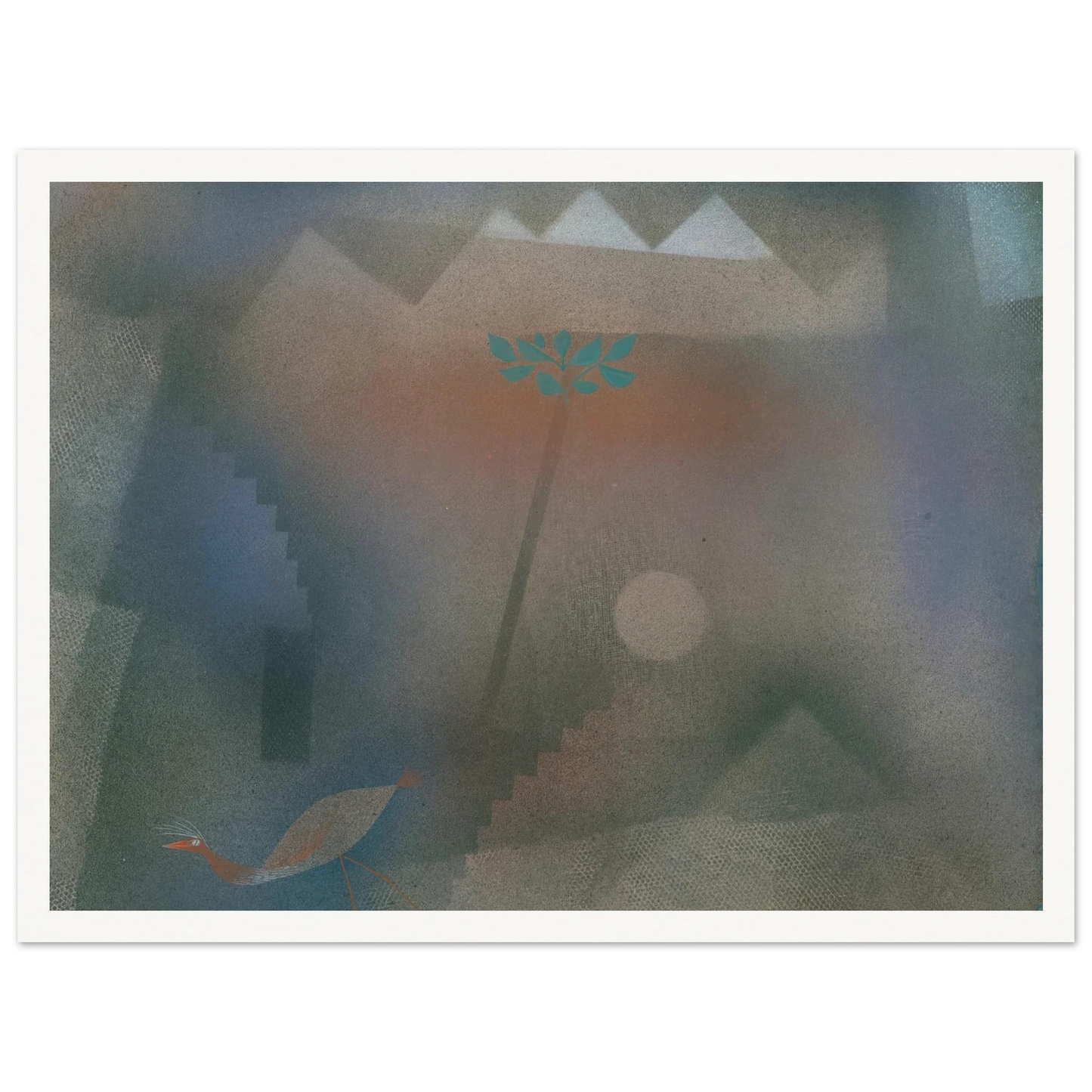 Bird Wandering Off (1926) Art Print | Paul Klee - Framed Poster - 30x40 cm / 12x16″ - Black frame