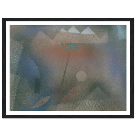 Bird Wandering Off (1926) Art Print | Paul Klee - Framed Poster - 30x40 cm / 12x16″ - Black frame
