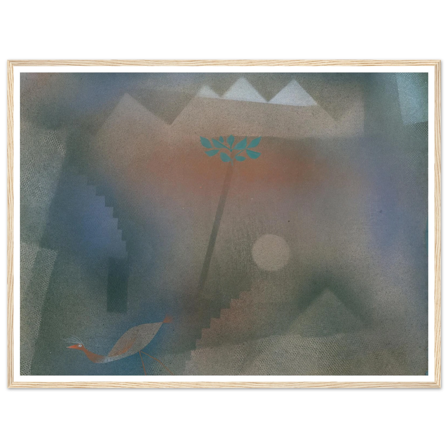 Bird Wandering Off (1926) Art Print | Paul Klee - Framed Poster - 30x40 cm / 12x16″ - Black frame