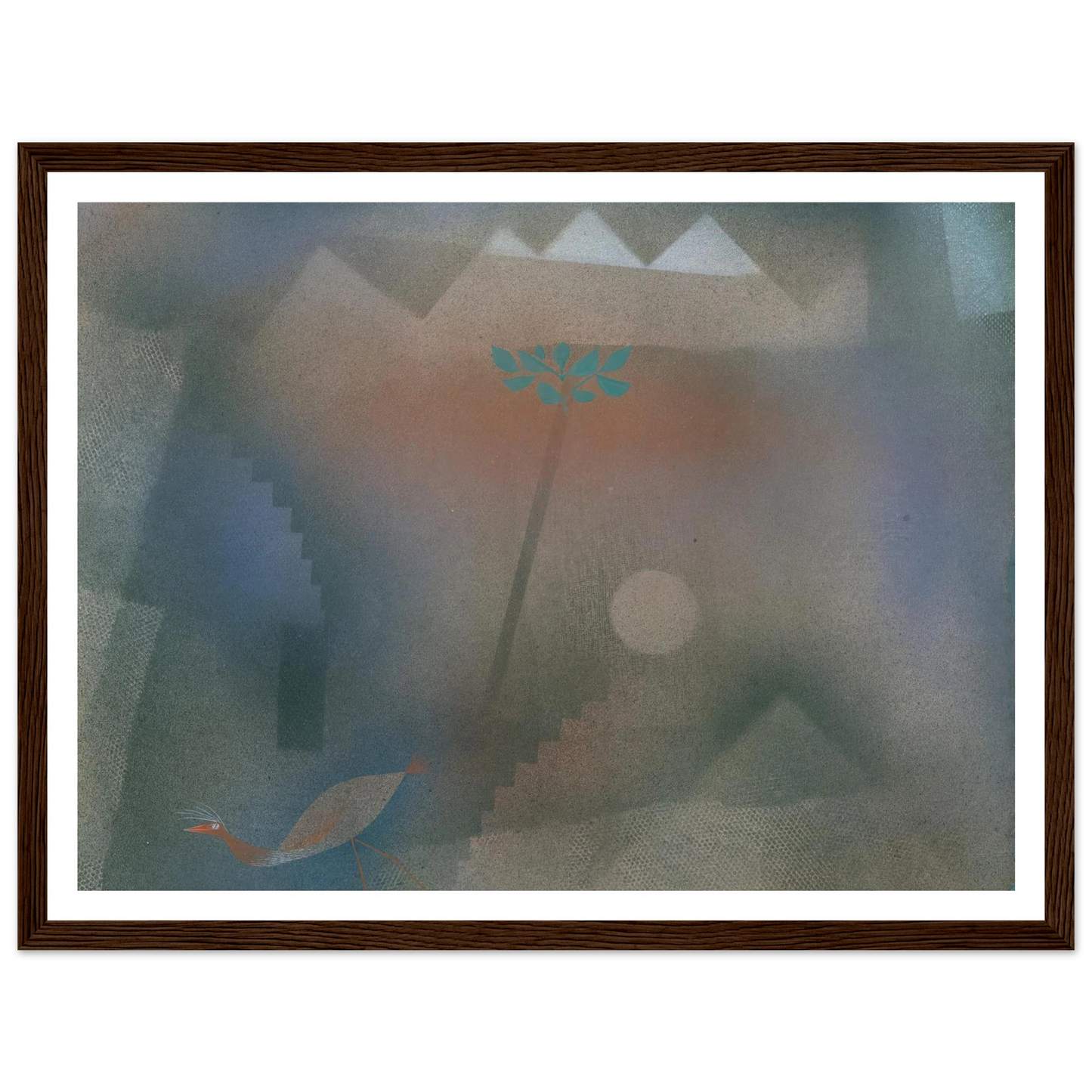 Bird Wandering Off (1926) Art Print | Paul Klee - Framed Poster - 30x40 cm / 12x16″ - Black frame