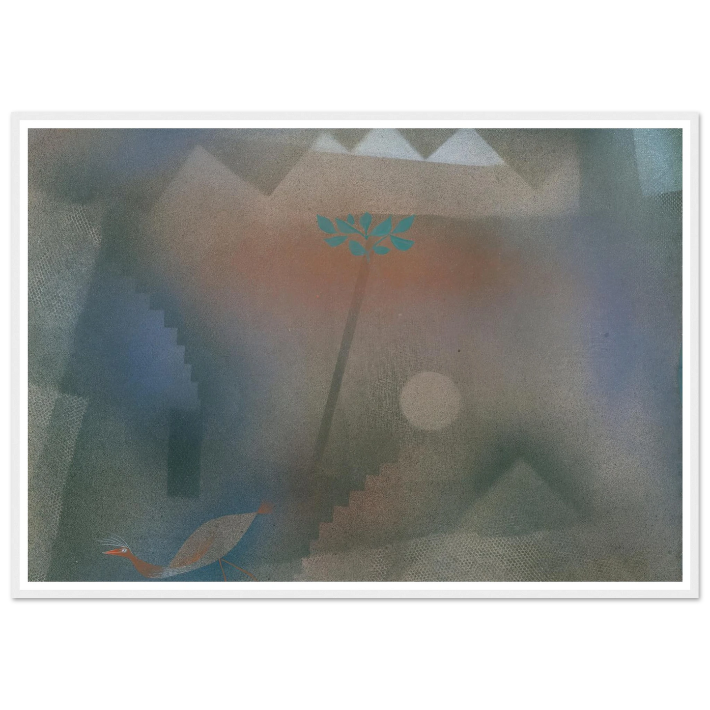 Bird Wandering Off (1926) Art Print | Paul Klee - Framed Poster - 30x40 cm / 12x16″ - Black frame