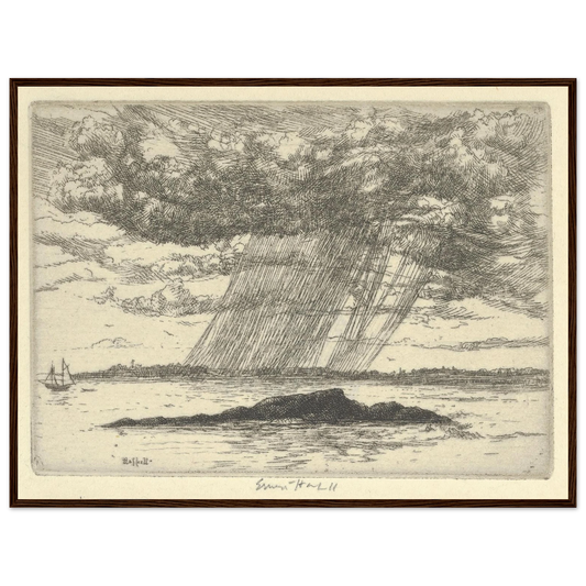 Black Snake Ledge (1912) Art Print | Ernest Haskell - Framed Poster - 30x40 cm / 12x16″ - Black frame