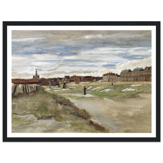 Bleachery at Scheveningen (1882) Art Print | Vincent van Gogh - Framed Poster - 30x40 cm / 12x16″ - Black frame
