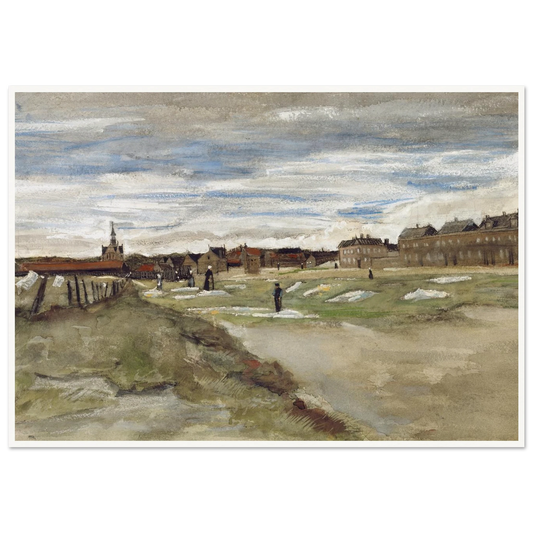 Bleachery at Scheveningen (1882) Art Print | Vincent van Gogh - Framed Poster - 30x40 cm / 12x16″ - Black frame