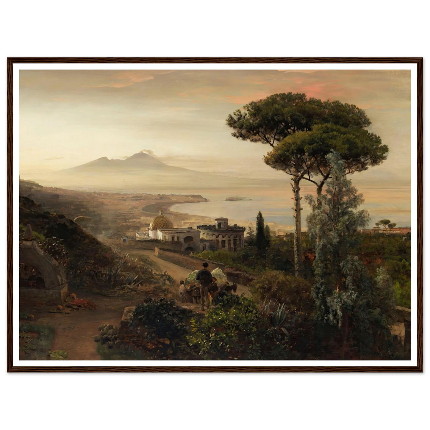 Blick auf den Vesuv (1884) Art Print | Oswald Achenbach - Framed Poster - 30x40 cm / 12x16″ - Black frame