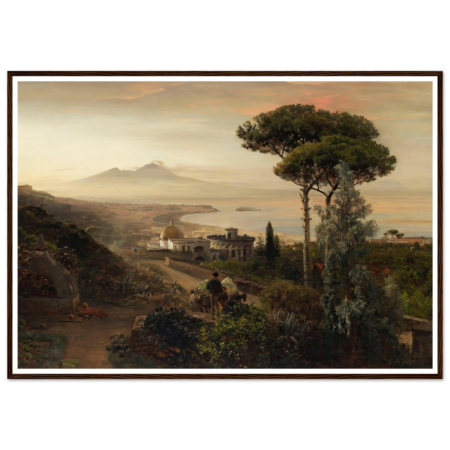 Blick auf den Vesuv (1884) Art Print | Oswald Achenbach - Framed Poster - 30x40 cm / 12x16″ - Black frame