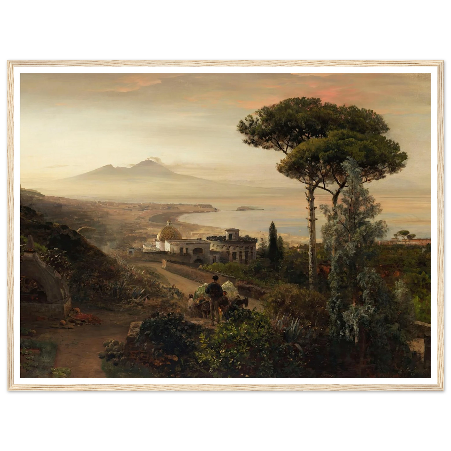Blick auf den Vesuv (1884) Art Print | Oswald Achenbach - Framed Poster - 30x40 cm / 12x16″ - Black frame