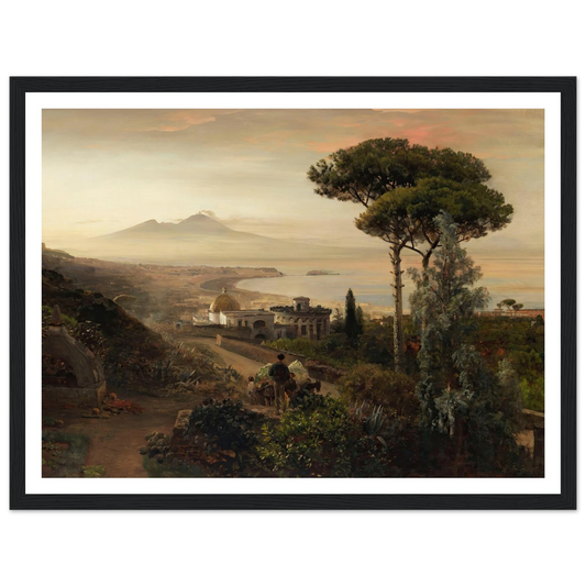 Blick auf den Vesuv (1884) Art Print | Oswald Achenbach - Framed Poster - 30x40 cm / 12x16″ - Black frame