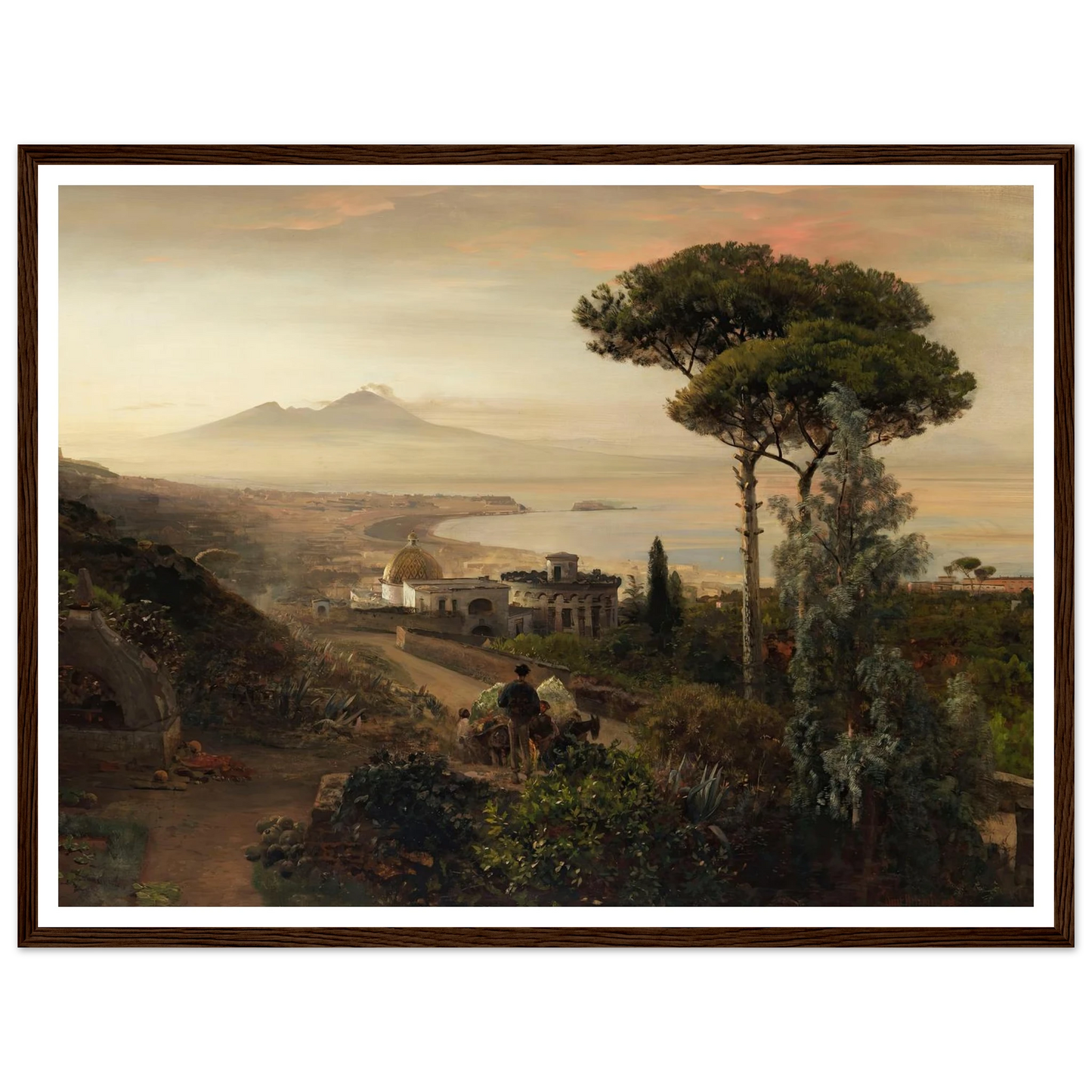 Blick auf den Vesuv (1884) Art Print | Oswald Achenbach - Framed Poster - 30x40 cm / 12x16″ - Black frame