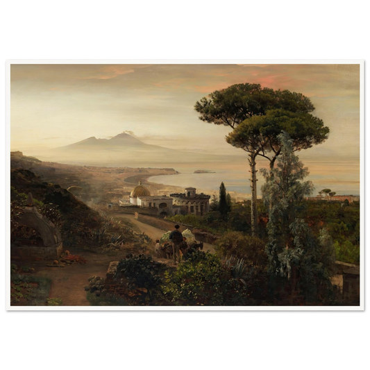 Blick auf den Vesuv (1884) Art Print | Oswald Achenbach - Framed Poster - 30x40 cm / 12x16″ - Black frame