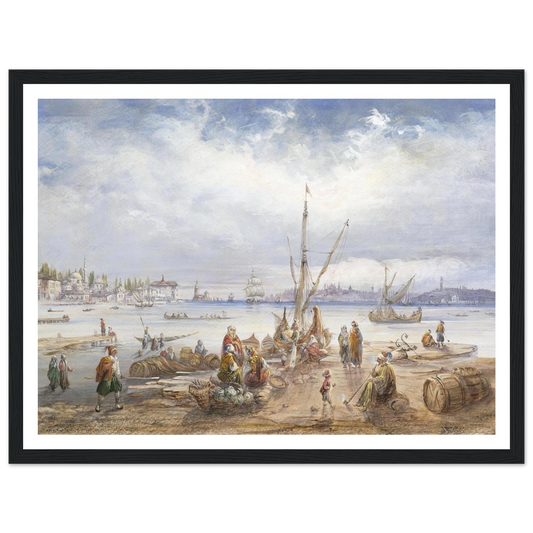 Blick auf Istanbul Art Print | Carlo Bossoli - Framed Poster - 30x40 cm / 12x16″ - Black frame