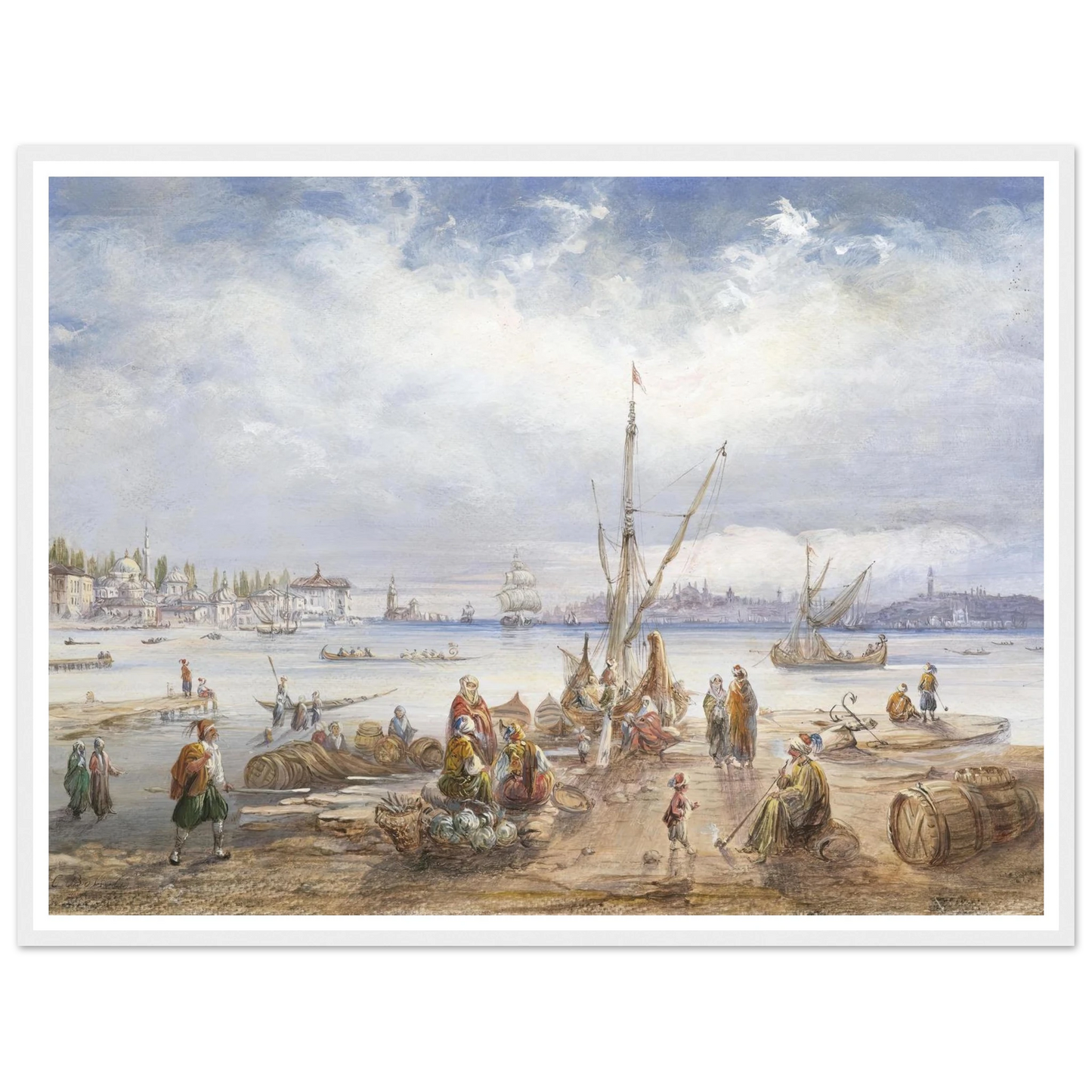 Blick auf Istanbul Art Print | Carlo Bossoli - Framed Poster - 30x40 cm / 12x16″ - Black frame