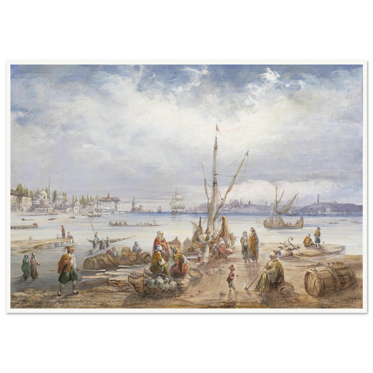 Blick auf Istanbul Art Print | Carlo Bossoli - Framed Poster - 30x40 cm / 12x16″ - Black frame