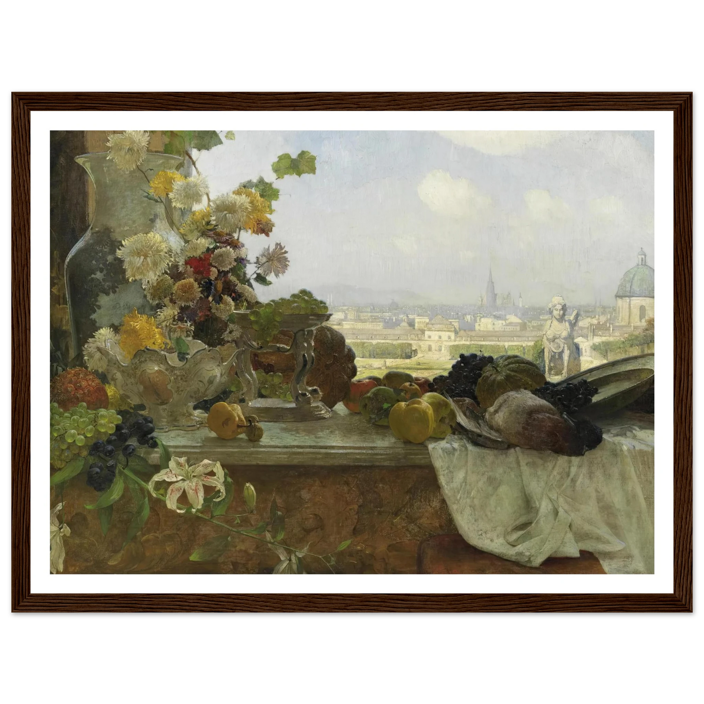 Blick vom Belvedere auf die Innere Stadt (1895) Art Print | Carl Moll - Framed Poster - 30x40 cm / 12x16″ - Black frame