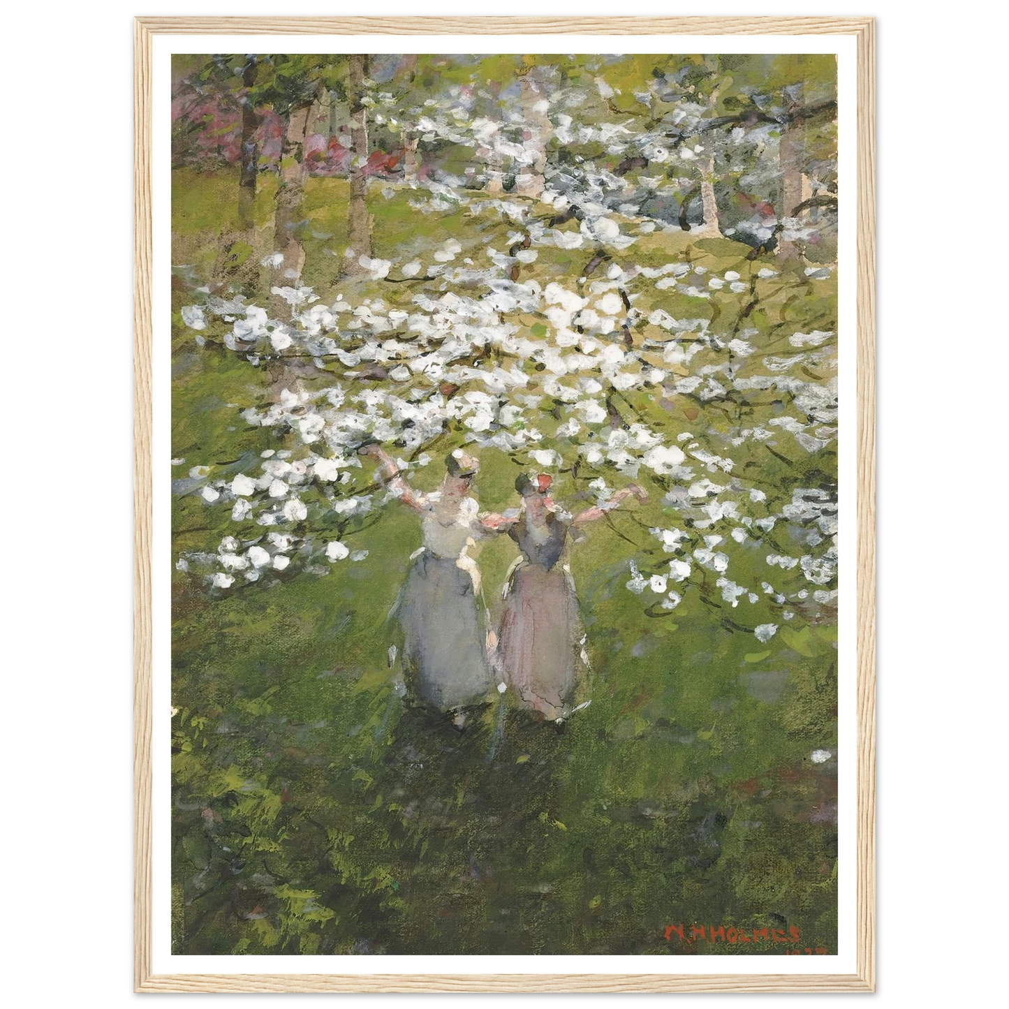 Blossoms (1927) Art Print | William Henry Holmes - Framed Poster - 30x40 cm / 12x16″ - Black frame