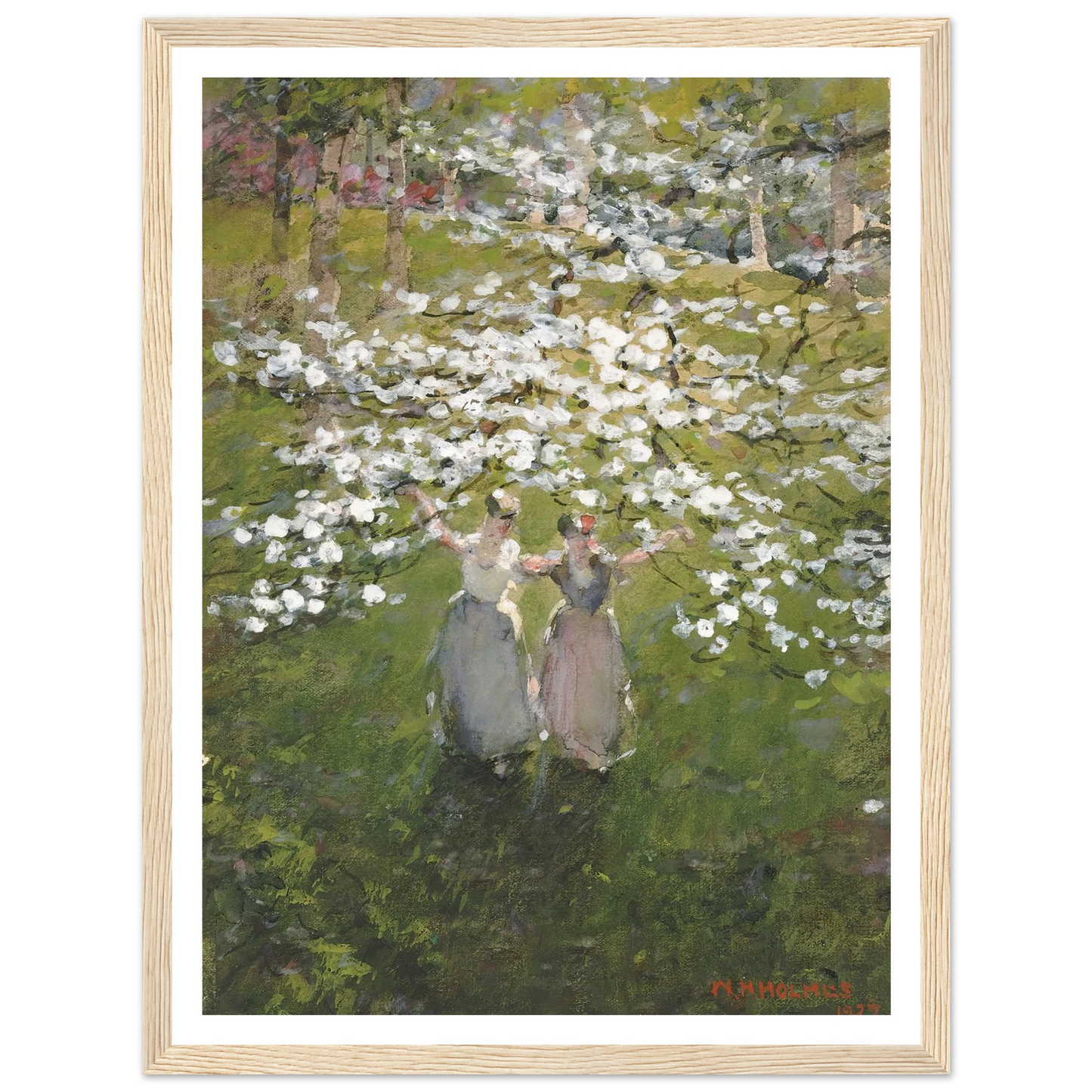 Blossoms (1927) Art Print | William Henry Holmes - Framed Poster - 30x40 cm / 12x16″ - Black frame