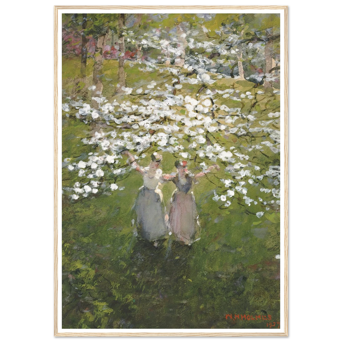 Blossoms (1927) Art Print | William Henry Holmes - Framed Poster - 30x40 cm / 12x16″ - Black frame