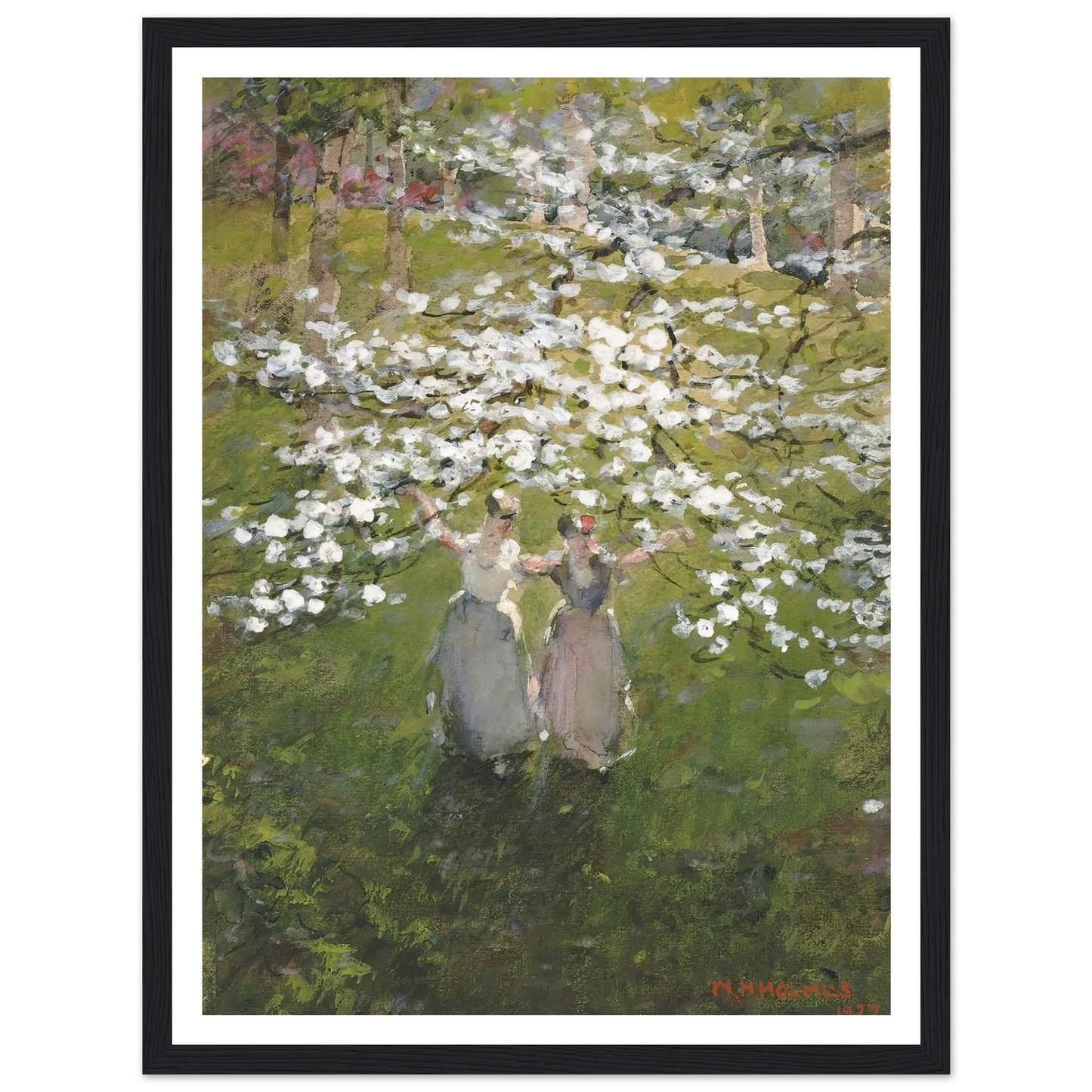 Blossoms (1927) Art Print | William Henry Holmes - Framed Poster - 30x40 cm / 12x16″ - Black frame