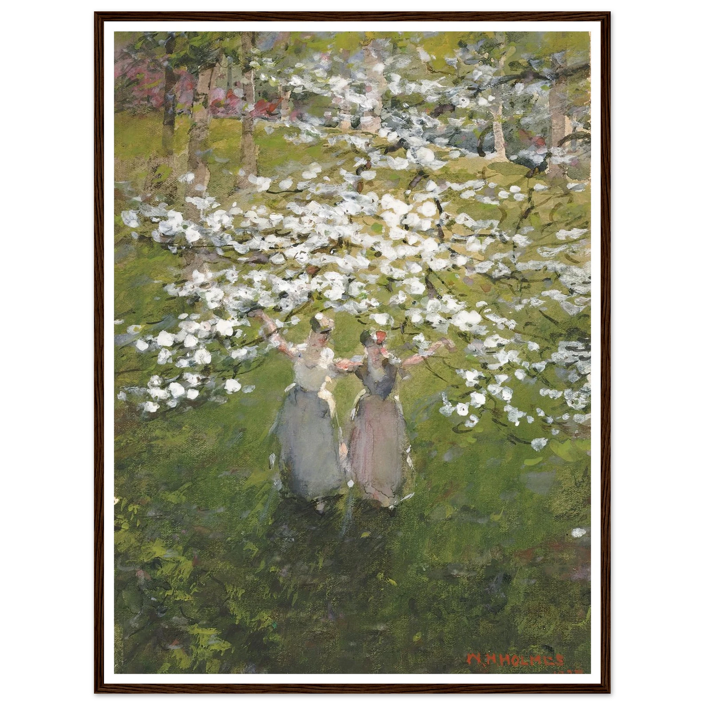 Blossoms (1927) Art Print | William Henry Holmes - Framed Poster - 30x40 cm / 12x16″ - Black frame