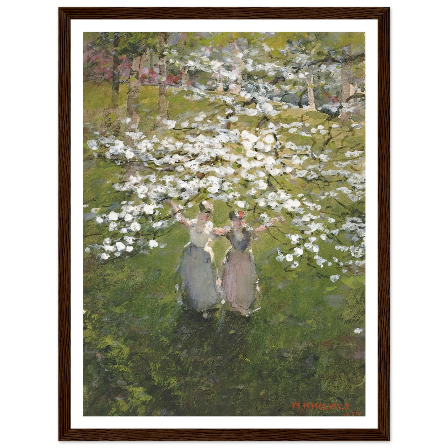 Blossoms (1927) Art Print | William Henry Holmes - Framed Poster - 30x40 cm / 12x16″ - Black frame