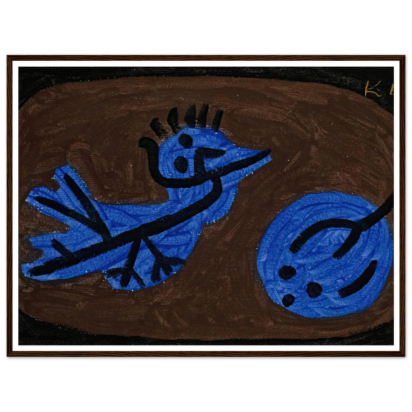 Blue-Bird-Pumpkin (1939) Art Print | Paul Klee - Framed Poster - 30x40 cm / 12x16″ - Black frame