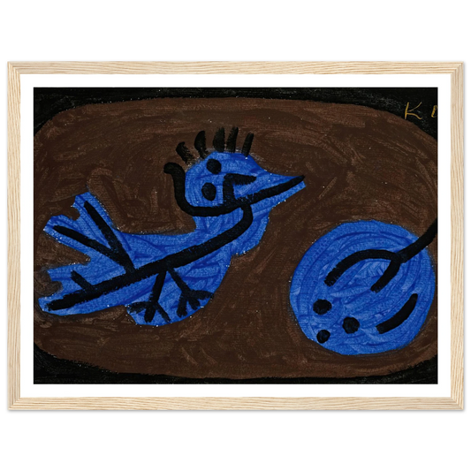 Blue-Bird-Pumpkin (1939) Art Print | Paul Klee - Framed Poster - 30x40 cm / 12x16″ - Black frame
