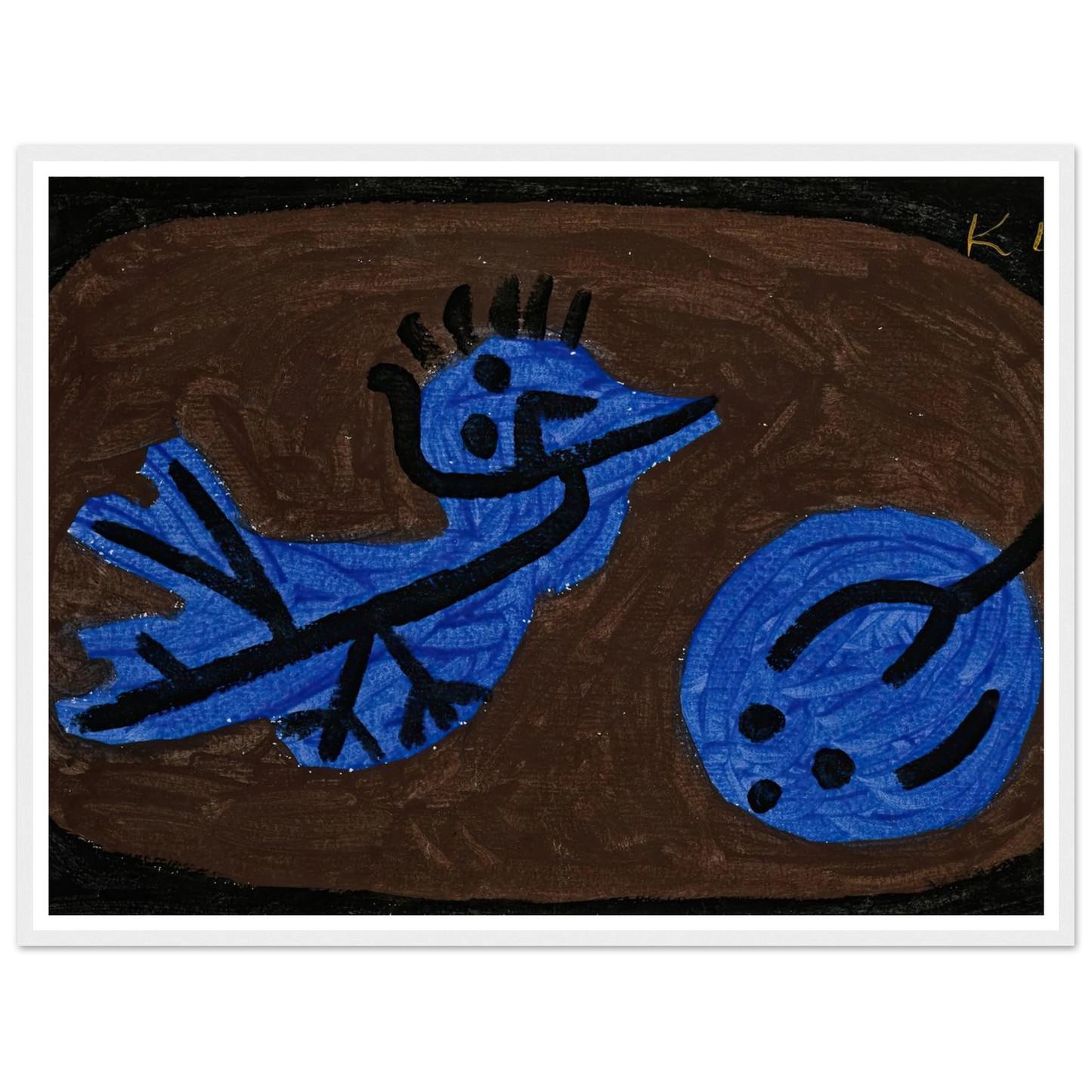 Blue-Bird-Pumpkin (1939) Art Print | Paul Klee - Framed Poster - 30x40 cm / 12x16″ - Black frame