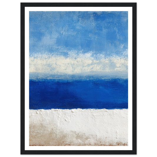 Blue Screen Static - Framed Poster - 30x40 cm / 12x16″ - Black frame