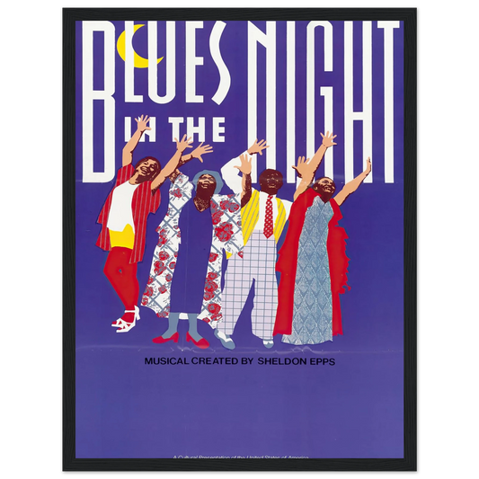 Blues in the Night. Musical Created by Sheldon Epps Art Print | US Information Agency - Framed Poster - 30x40 cm / 12x16″ - Black frame