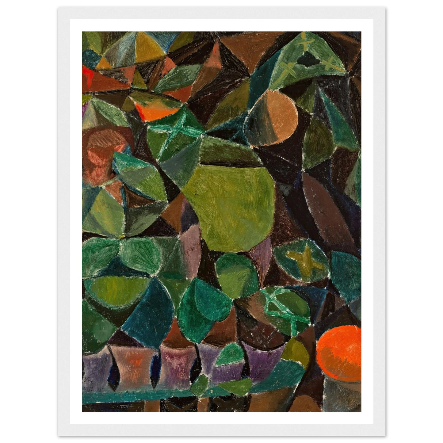 Blumensteg (1913) Art Print | Paul Klee - Framed Poster - 30x40 cm / 12x16″ - Black frame