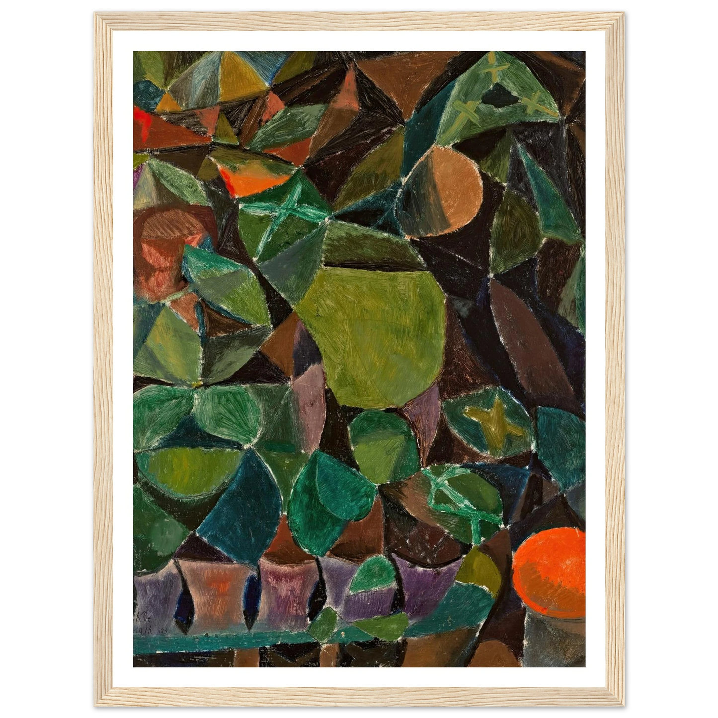 Blumensteg (1913) Art Print | Paul Klee - Framed Poster - 30x40 cm / 12x16″ - Black frame