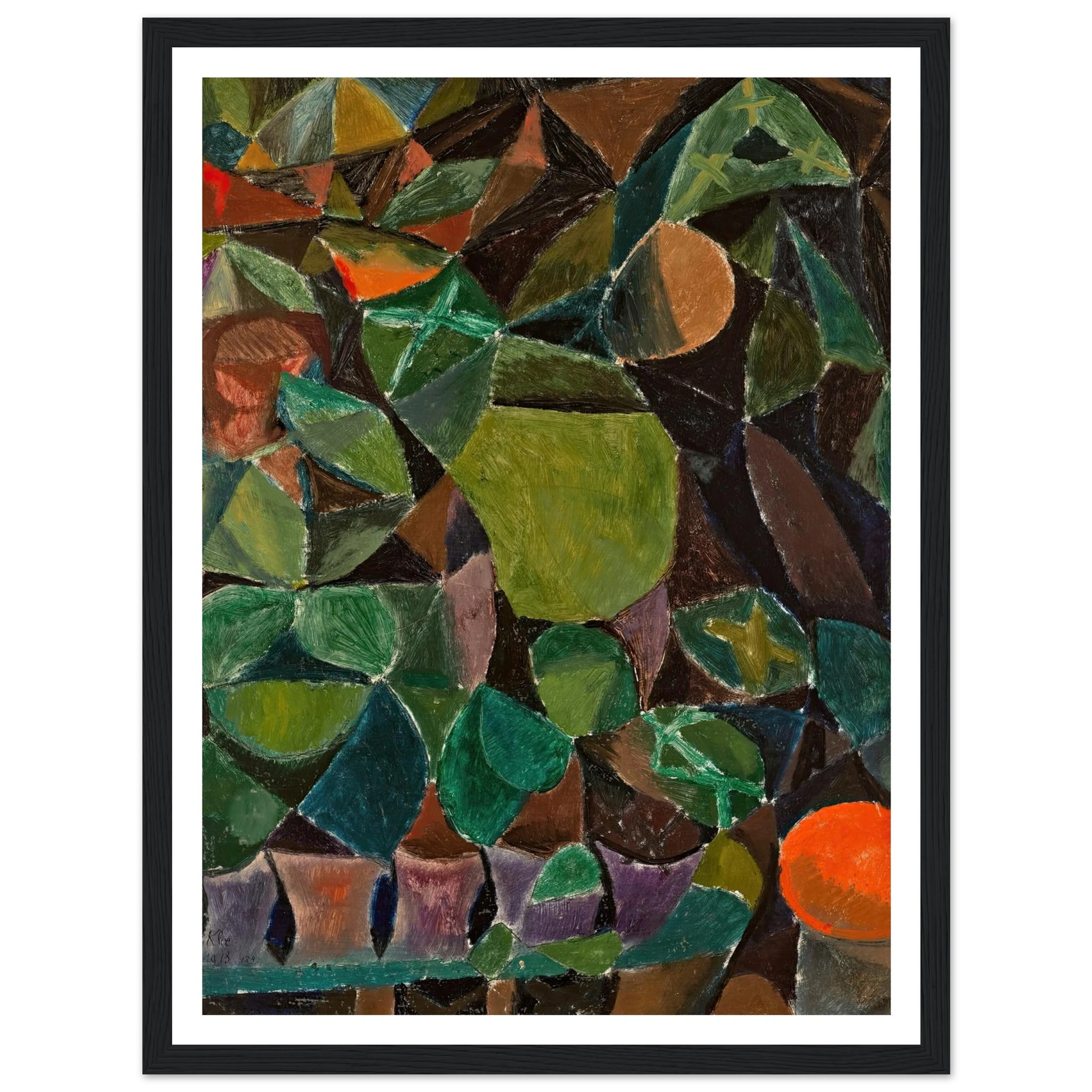 Blumensteg (1913) Art Print | Paul Klee - Framed Poster - 30x40 cm / 12x16″ - Black frame