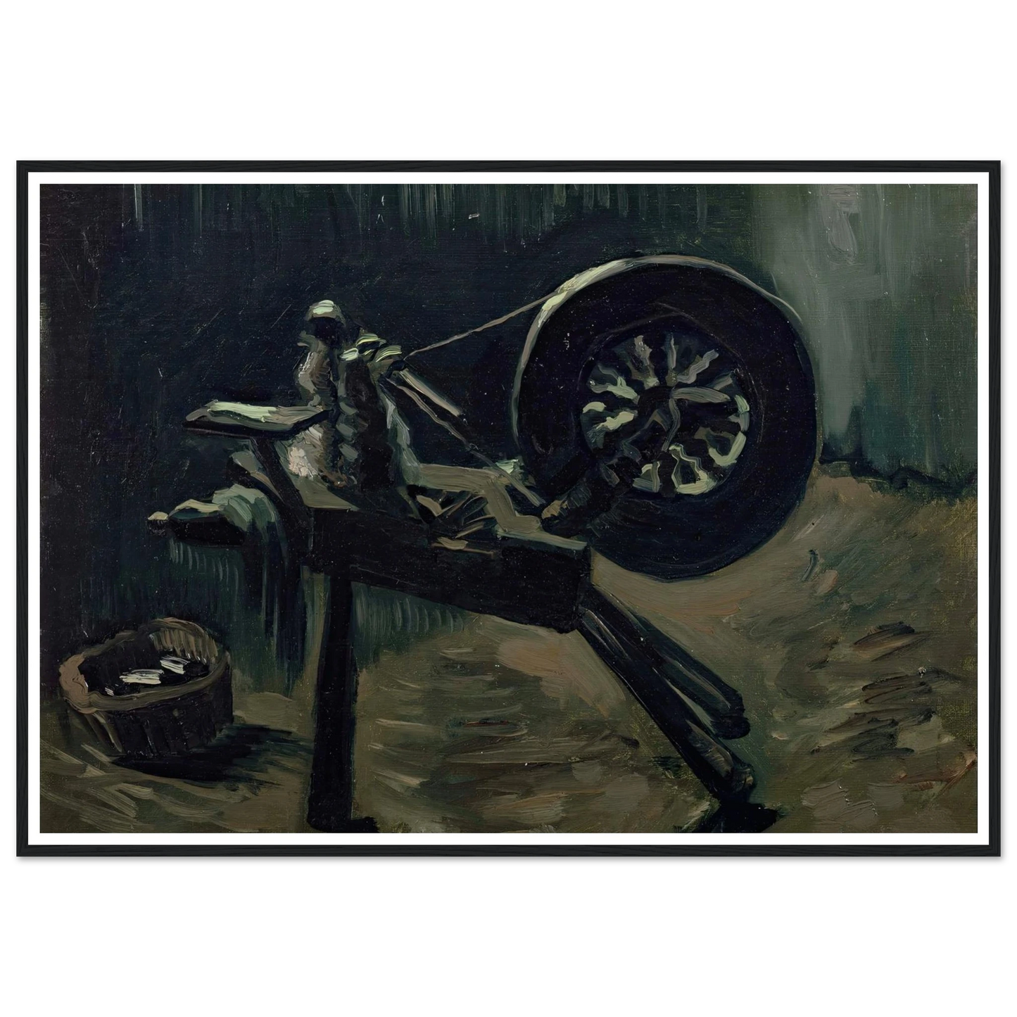 Bobbin winder (1885) Art Print | Vincent van Gogh - Framed Poster - 30x40 cm / 12x16″ - Black frame