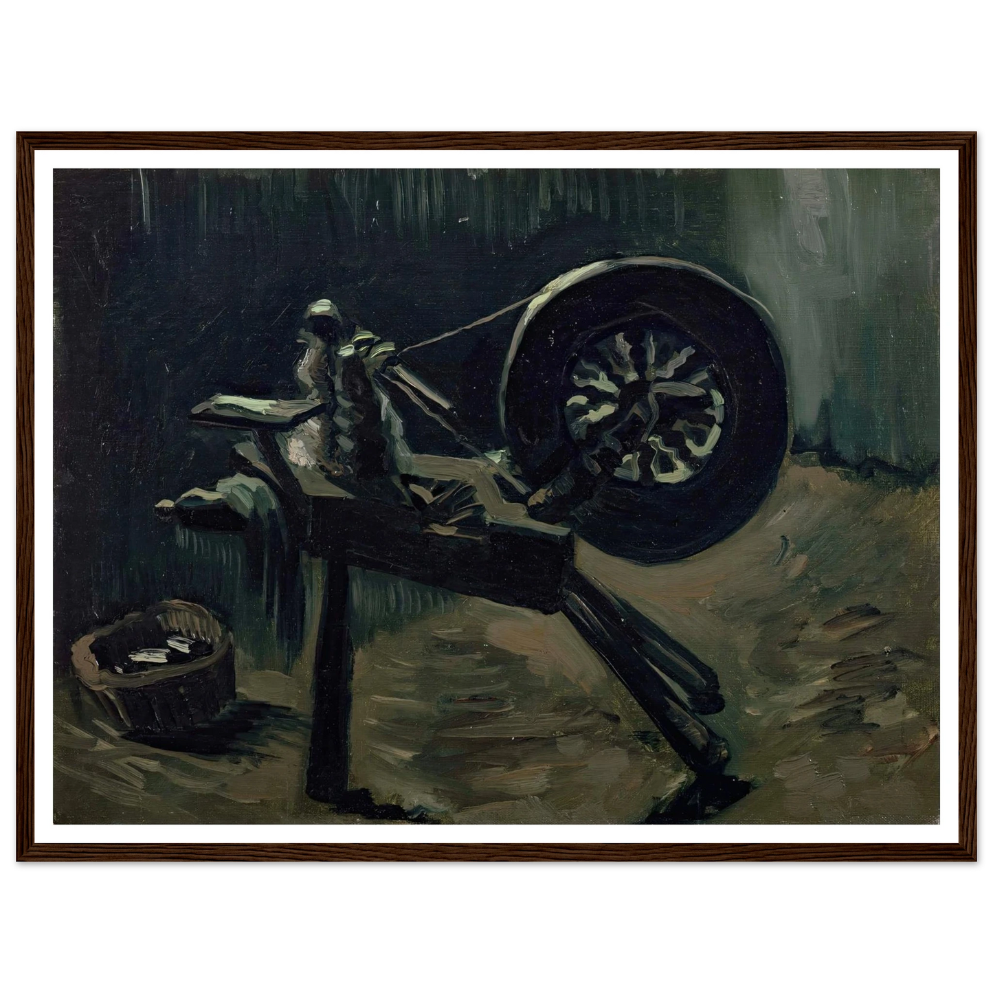 Bobbin winder (1885) Art Print | Vincent van Gogh - Framed Poster - 30x40 cm / 12x16″ - Black frame