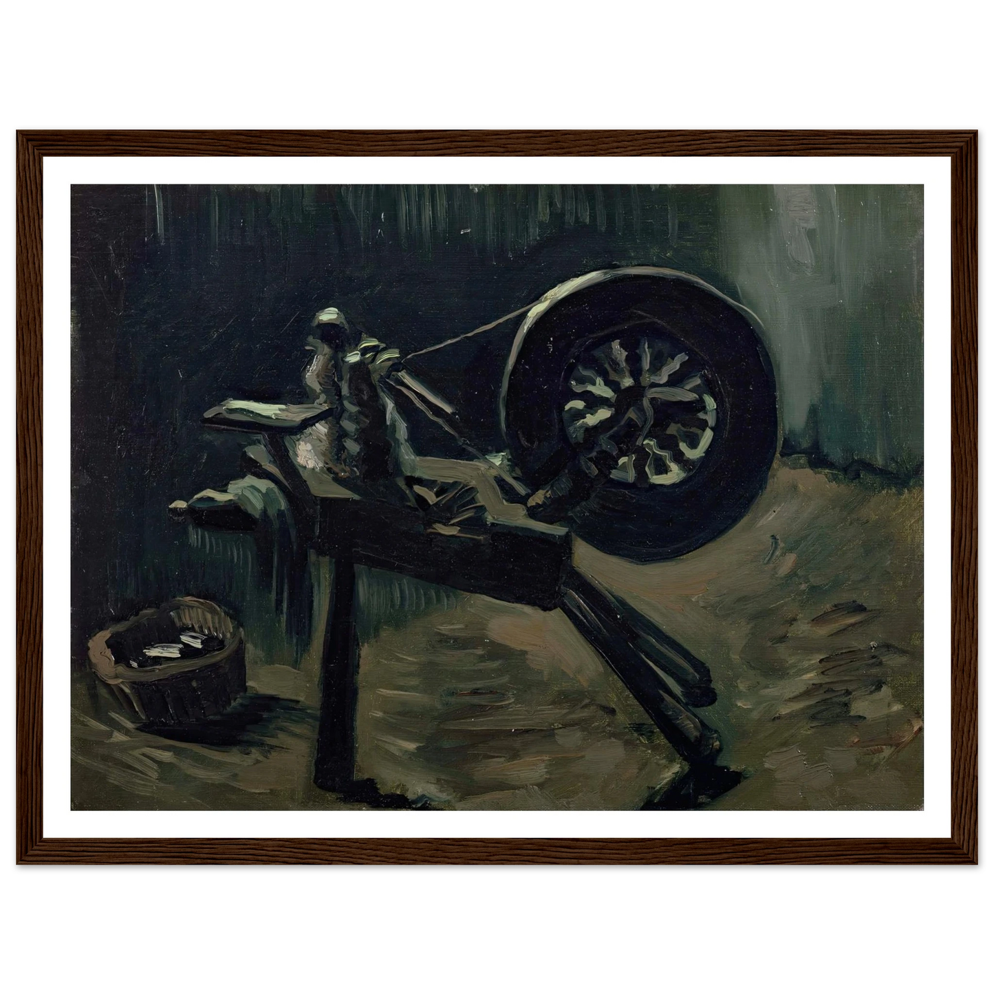 Bobbin winder (1885) Art Print | Vincent van Gogh - Framed Poster - 30x40 cm / 12x16″ - Black frame