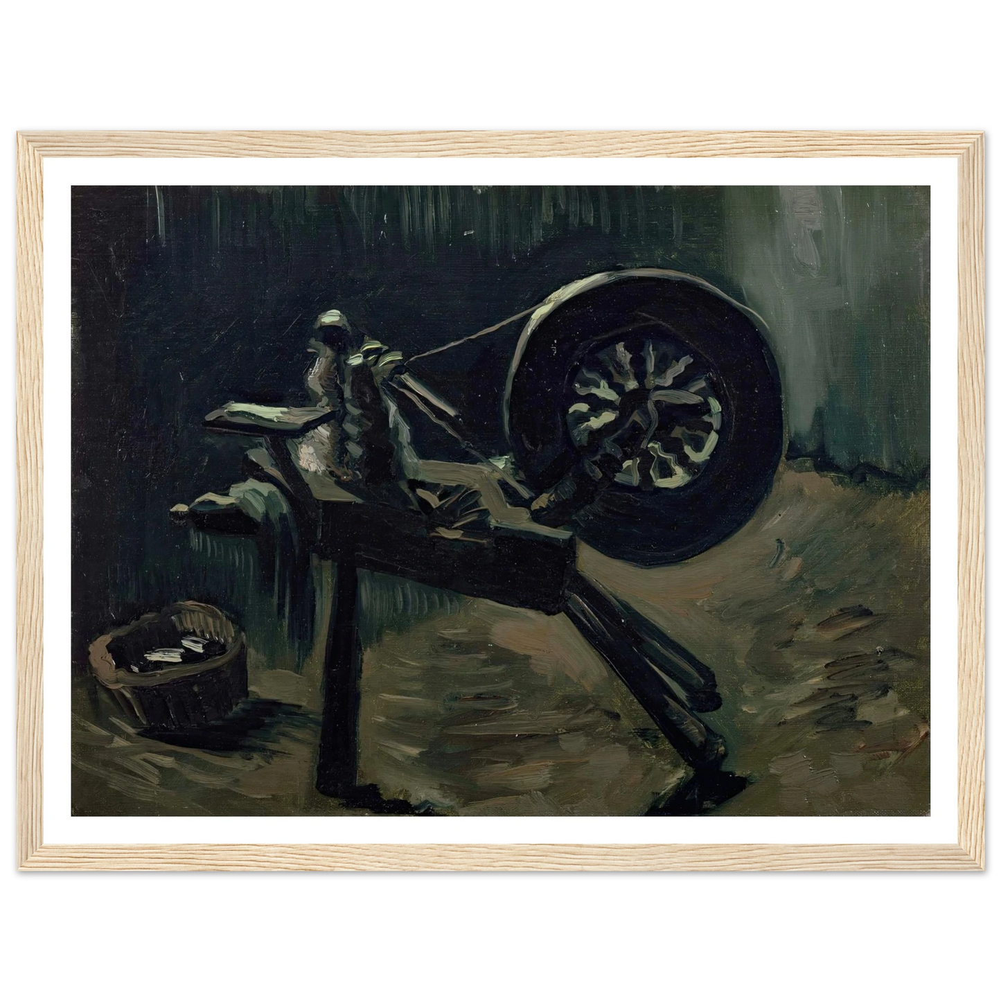 Bobbin winder (1885) Art Print | Vincent van Gogh - Framed Poster - 30x40 cm / 12x16″ - Black frame