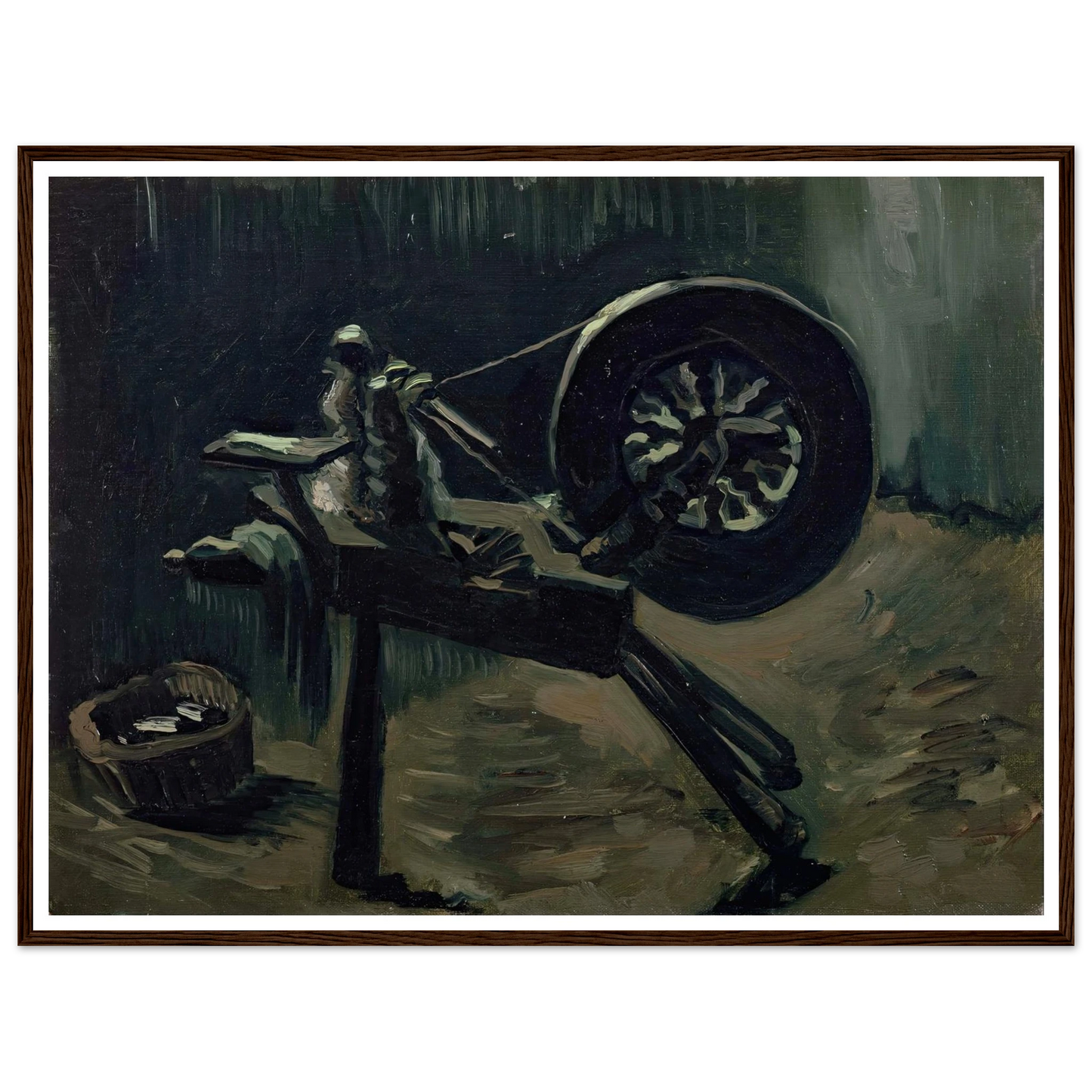 Bobbin winder (1885) Art Print | Vincent van Gogh - Framed Poster - 30x40 cm / 12x16″ - Black frame