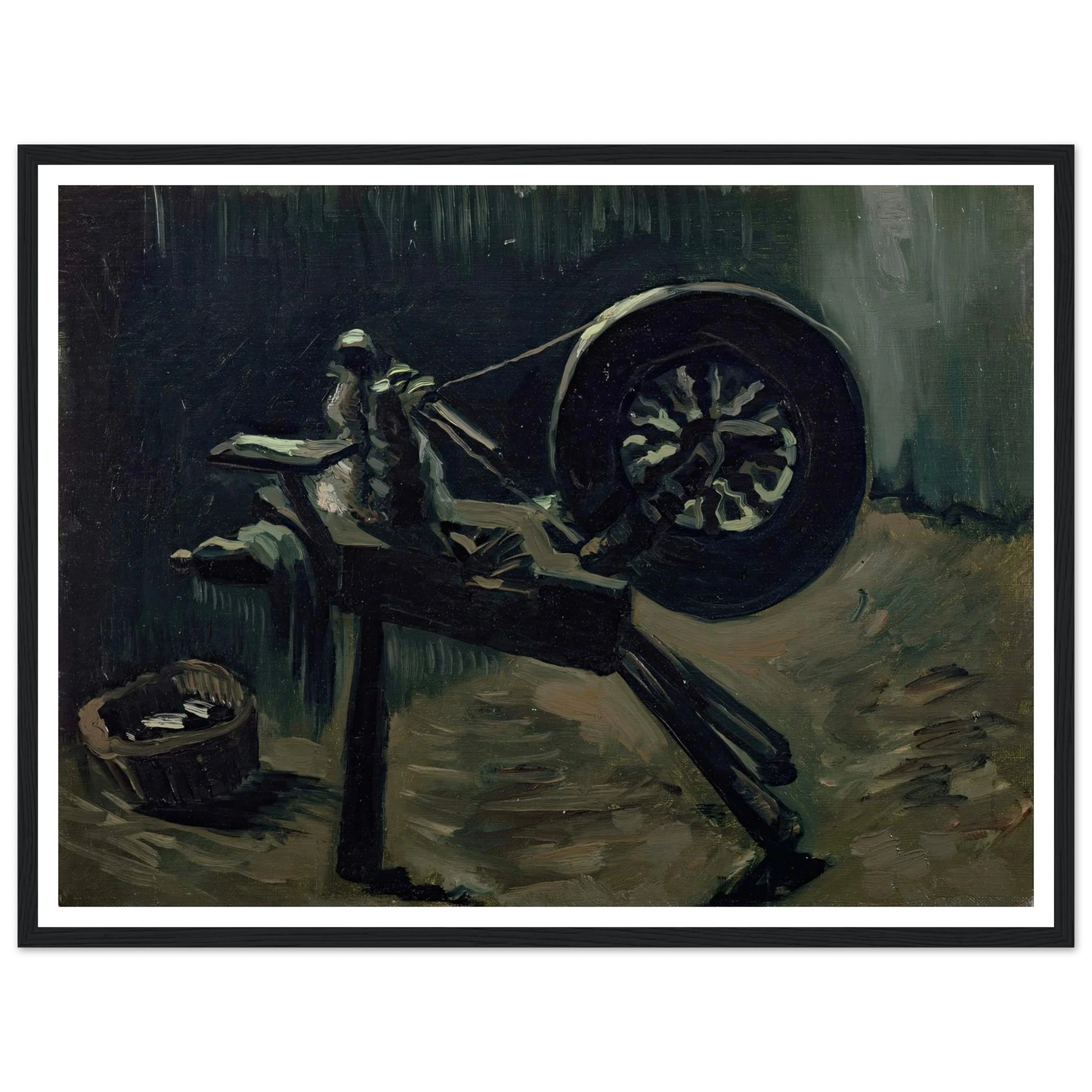 Bobbin winder (1885) Art Print | Vincent van Gogh - Framed Poster - 30x40 cm / 12x16″ - Black frame