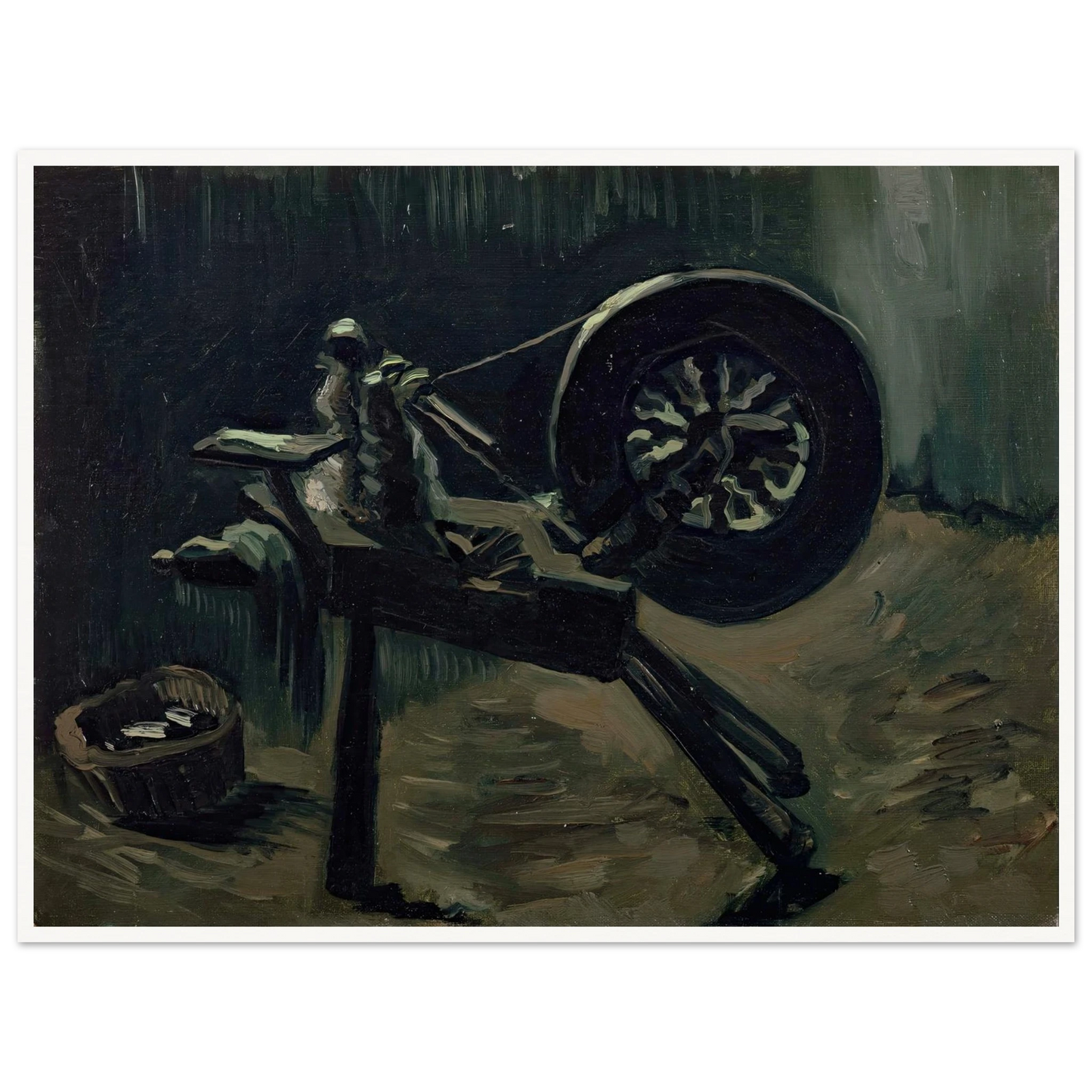 Bobbin winder (1885) Art Print | Vincent van Gogh - Framed Poster - 30x40 cm / 12x16″ - Black frame