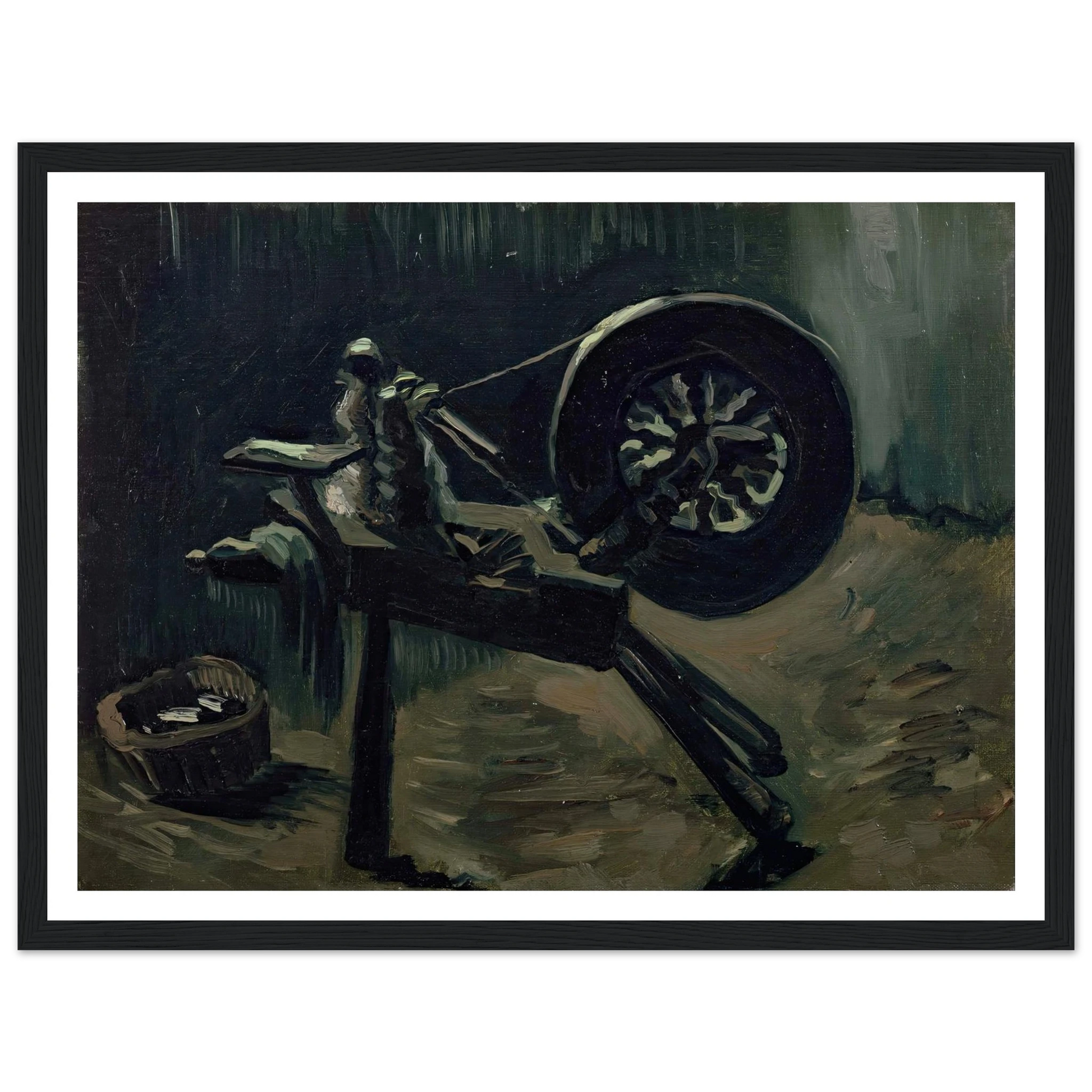 Bobbin winder (1885) Art Print | Vincent van Gogh - Framed Poster - 30x40 cm / 12x16″ - Black frame
