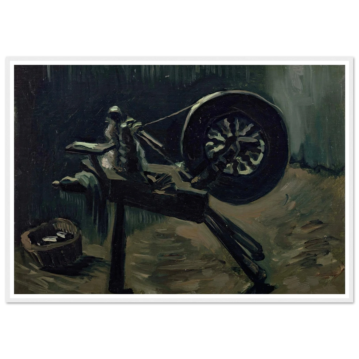 Bobbin winder (1885) Art Print | Vincent van Gogh - Framed Poster - 30x40 cm / 12x16″ - Black frame