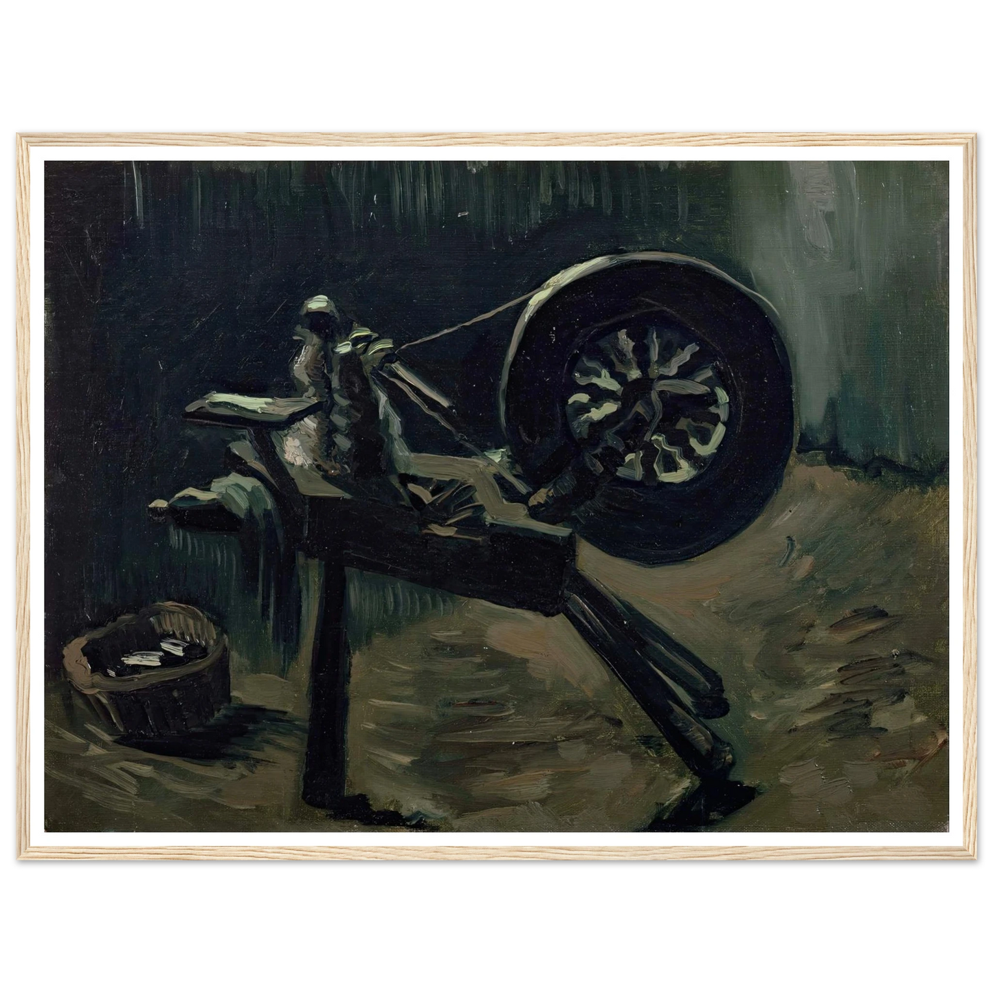 Bobbin winder (1885) Art Print | Vincent van Gogh - Framed Poster - 30x40 cm / 12x16″ - Black frame