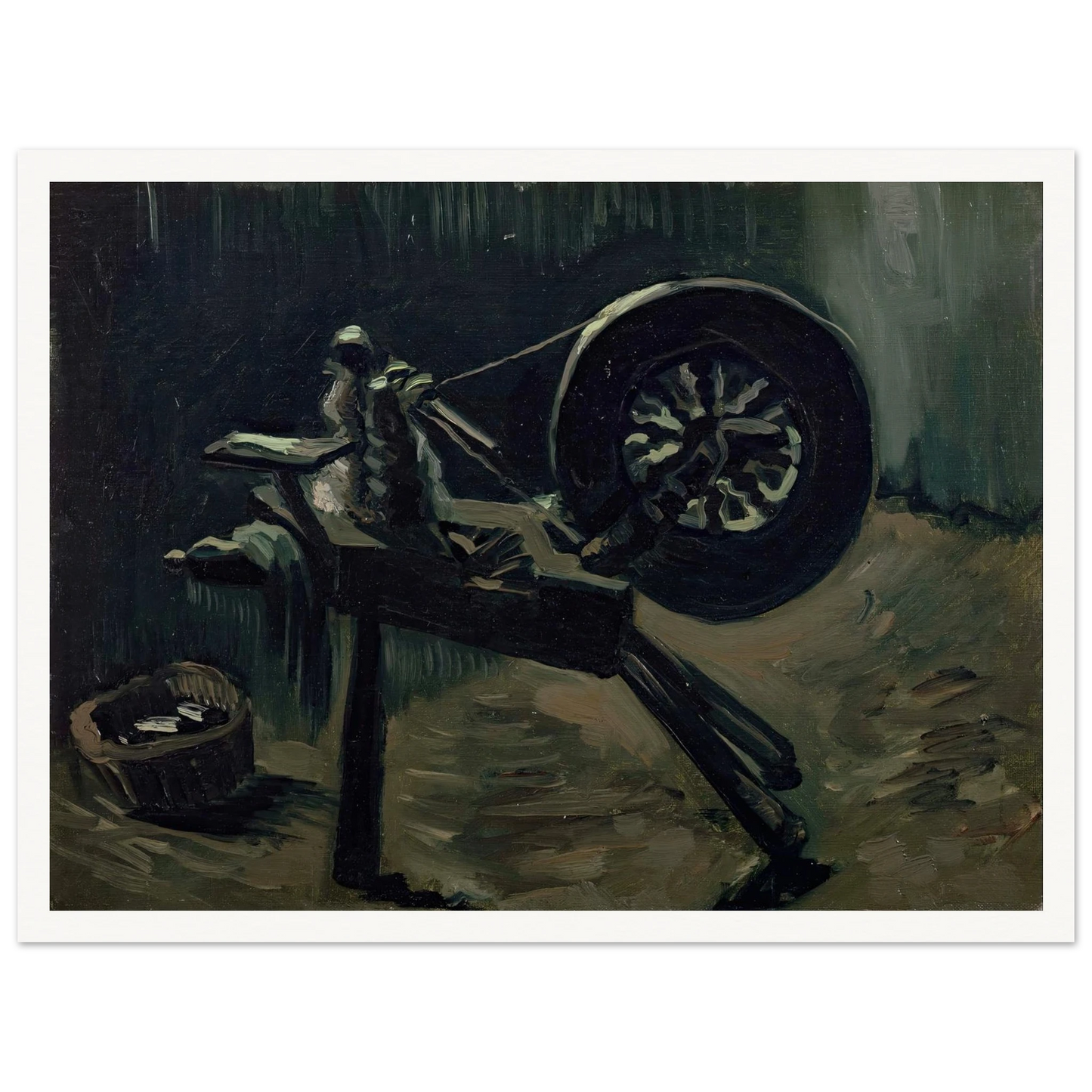 Bobbin winder (1885) Art Print | Vincent van Gogh - Framed Poster - 30x40 cm / 12x16″ - Black frame