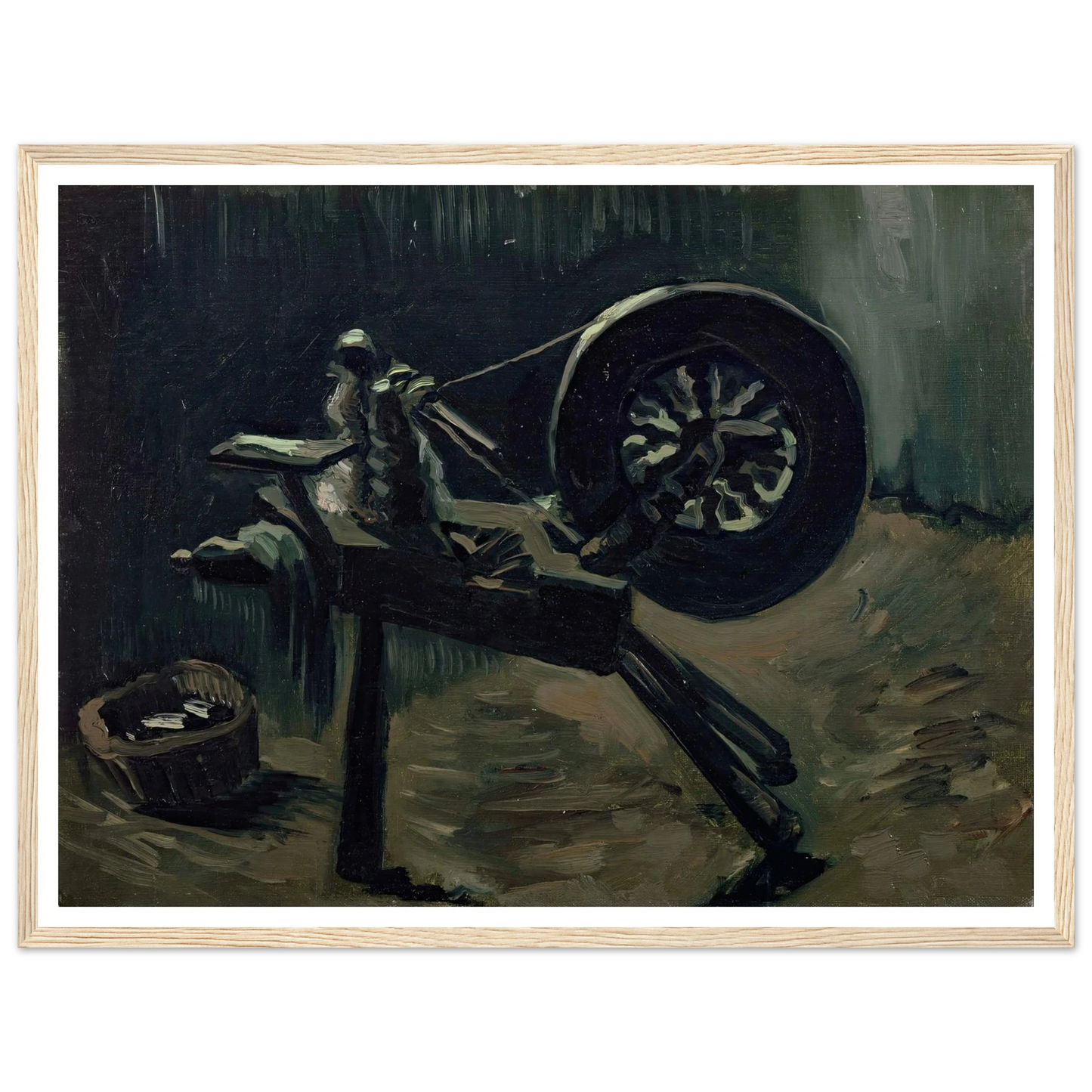 Bobbin winder (1885) Art Print | Vincent van Gogh - Framed Poster - 30x40 cm / 12x16″ - Black frame